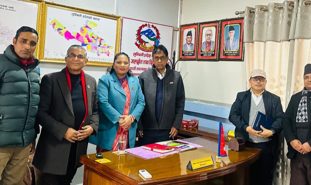 लुम्बिनी प्रदेश उर्जा, जलस्रोत तथा सिंचाई मन्त्रालयमा विद्युतीकरण, प्रणाली सुदृढीकरण, विद्युत खपत वृद्धि, विद्युत ऐनलगायतका विषयमा सौहार्दपूर्ण र अर्थपूर्ण छलफल